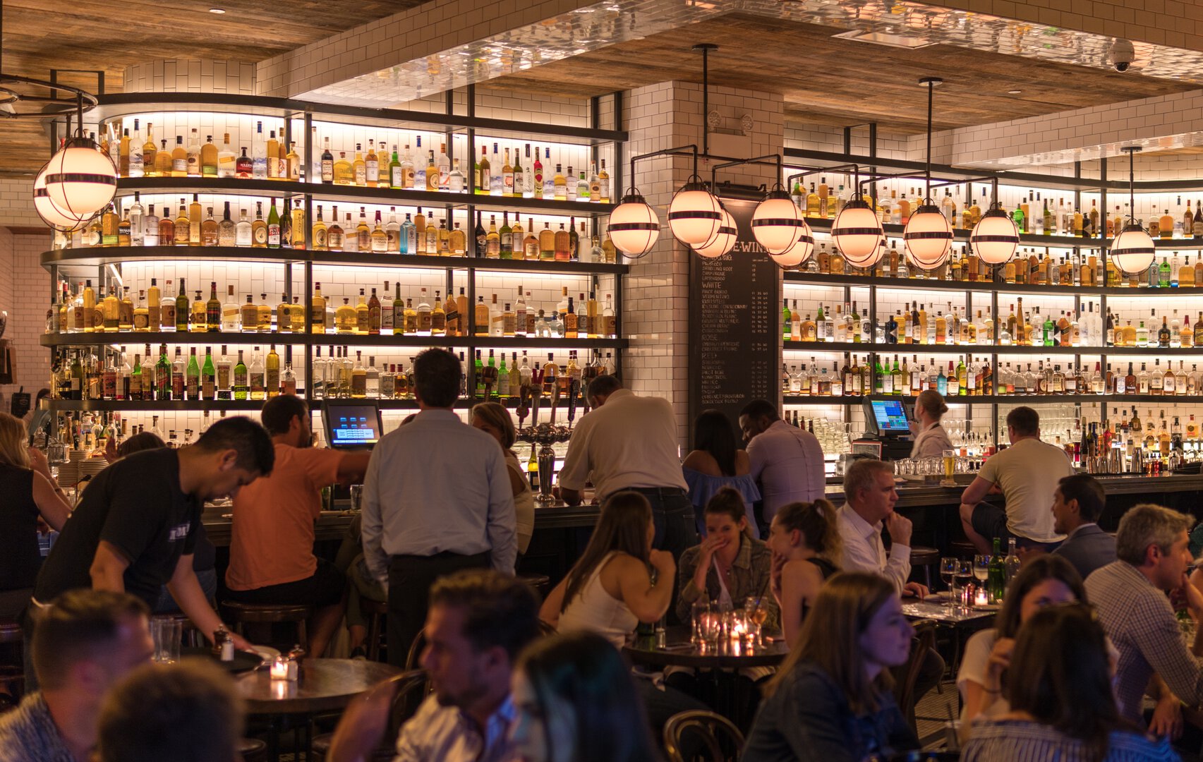 crowded bar restaurant